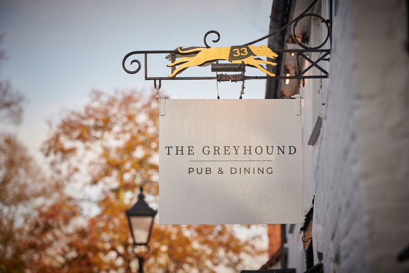 The Greyhound outside sign